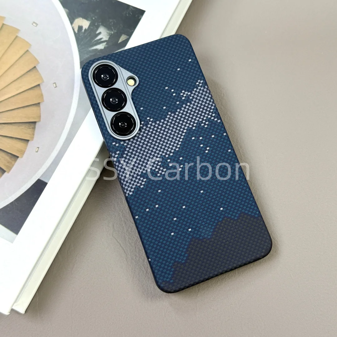 Prawdziwy karbon do Samsunga Galaxy S25 Plus, Kevlarowa obudowa z Magsafe, luksusowe włókno węglowe, ultralekka, ultracienka, ochronna obudowa. — zdjęcie produktu 3