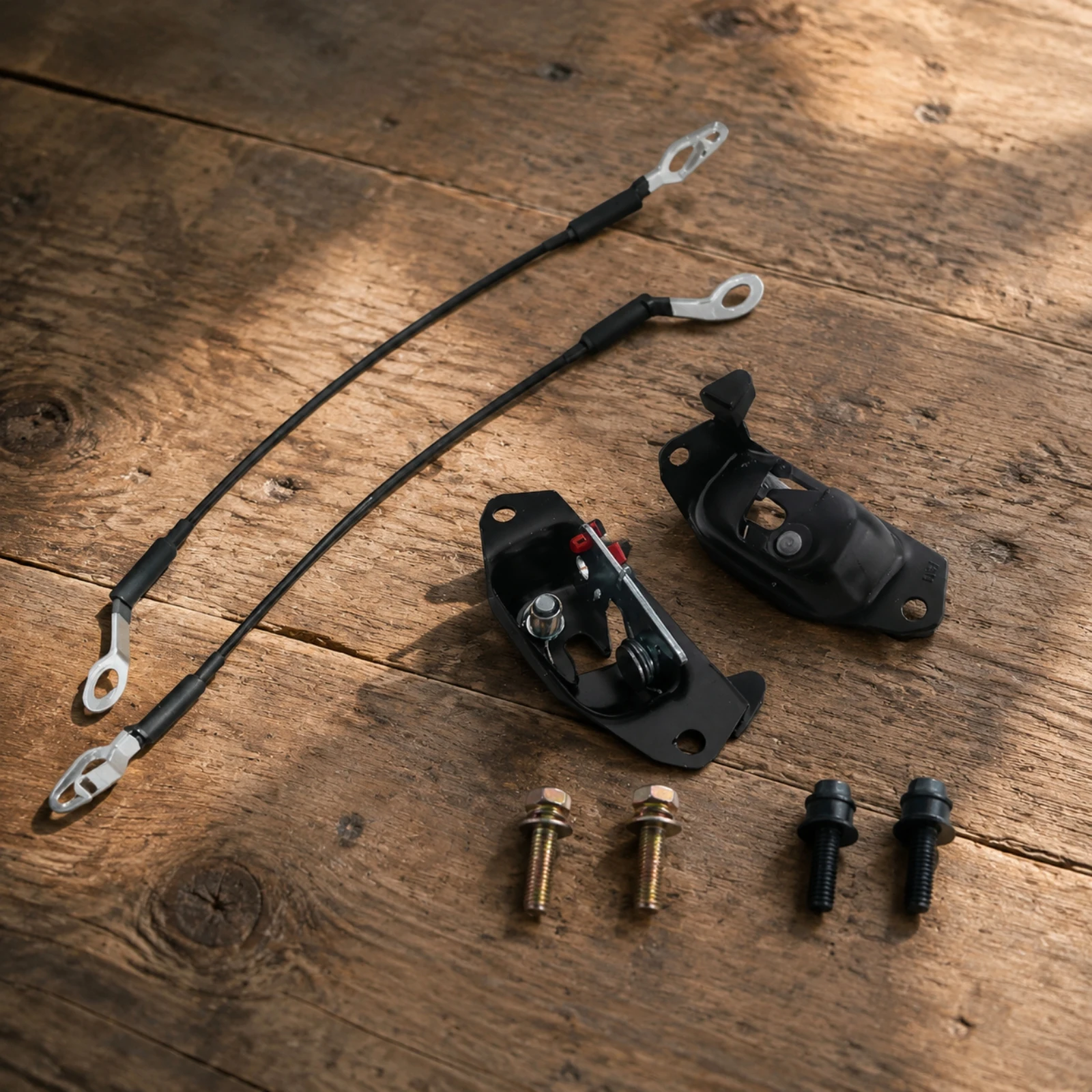 Tailgate Latch Repair Kit Iron Construction Tailgate Latch Kit with Mounting Hardware Easy to Install Black Textured