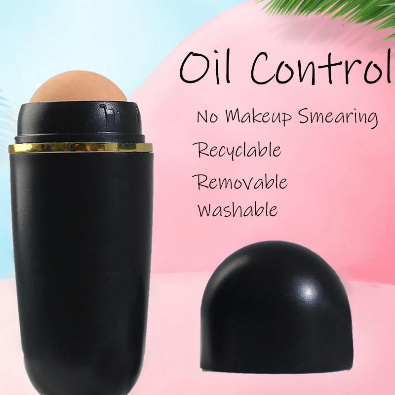 Volcano Stone Portable Oil Absorbent Roller Pore Reduction Tool Washable Facial Oil Removing Care Summer Skin Oil Control Tool