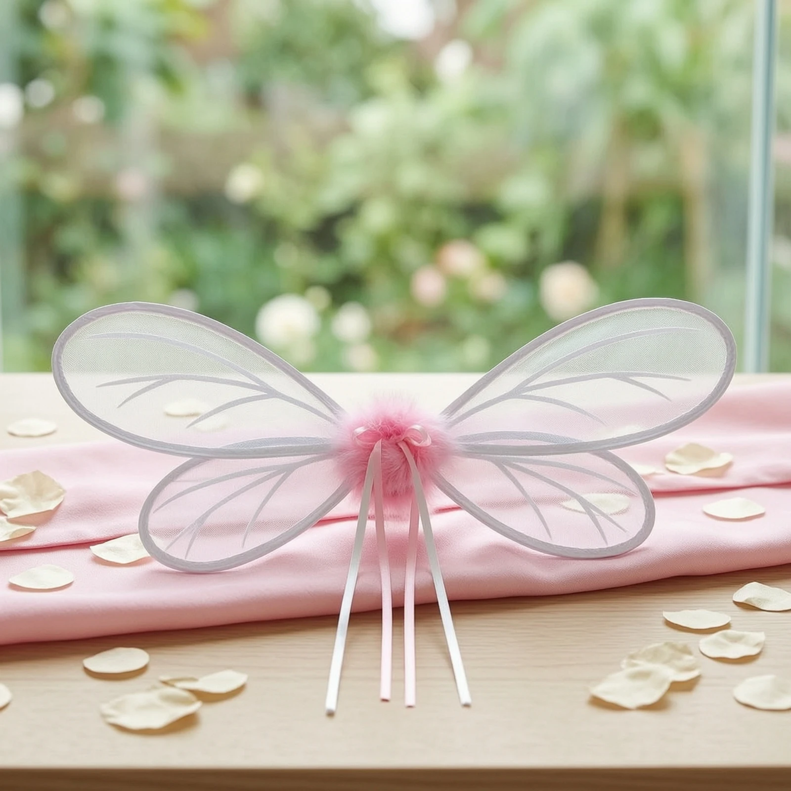 Butterfly Wings Lightweight Wings with Soft Ball Prop Translucent for Children, Dress-up, Stage Performances