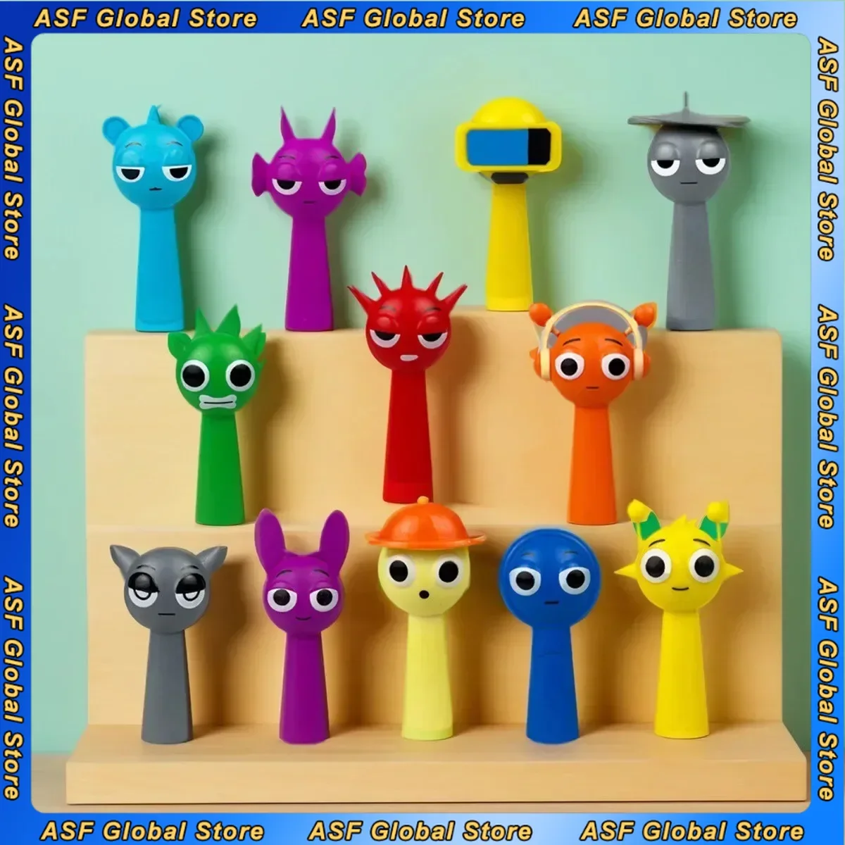 

8cm Incredibox Sprunki Game Dr Harrison Deamond Qurst Ornaments Simon PVC Material Cute Model Figures Holiday Christmas Gift Toy