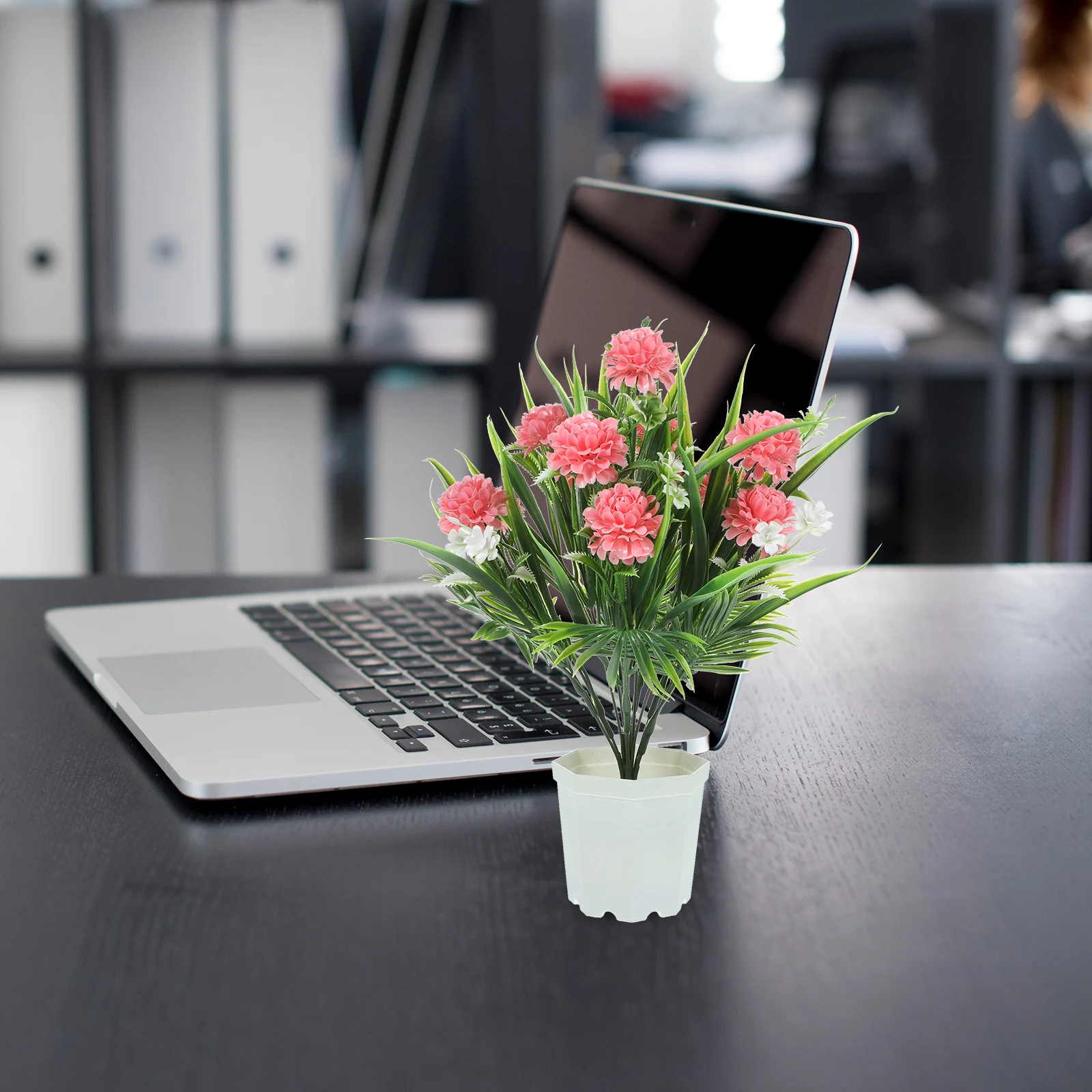 

High Simulation Fake Flower Bonsai Decor Potted Artificial Plants Wear-Resistant Plastic Household Wedding Home Office Party