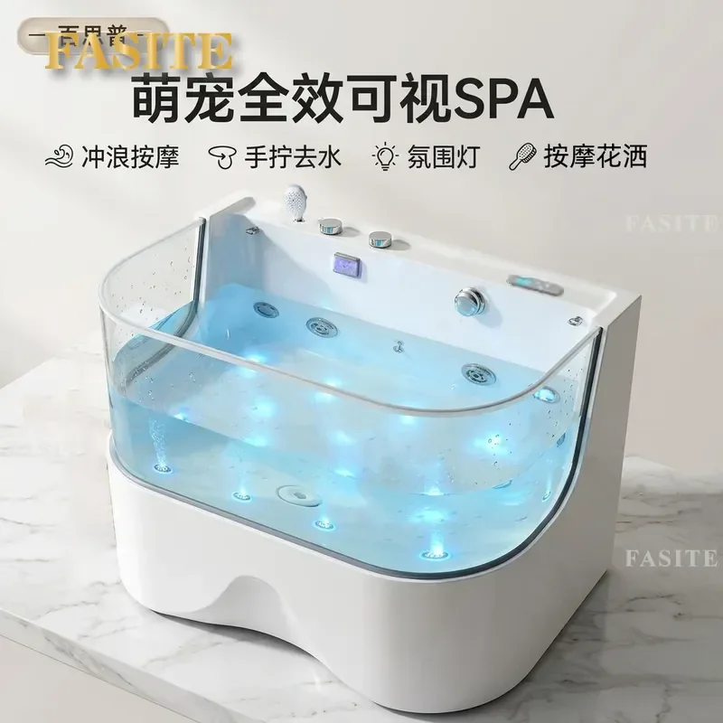 For Dog Cat Bathing Machine Pet Spa Tub Automatic Washing Grooming Tool Portable Home Use Easy Clean Large Capacity