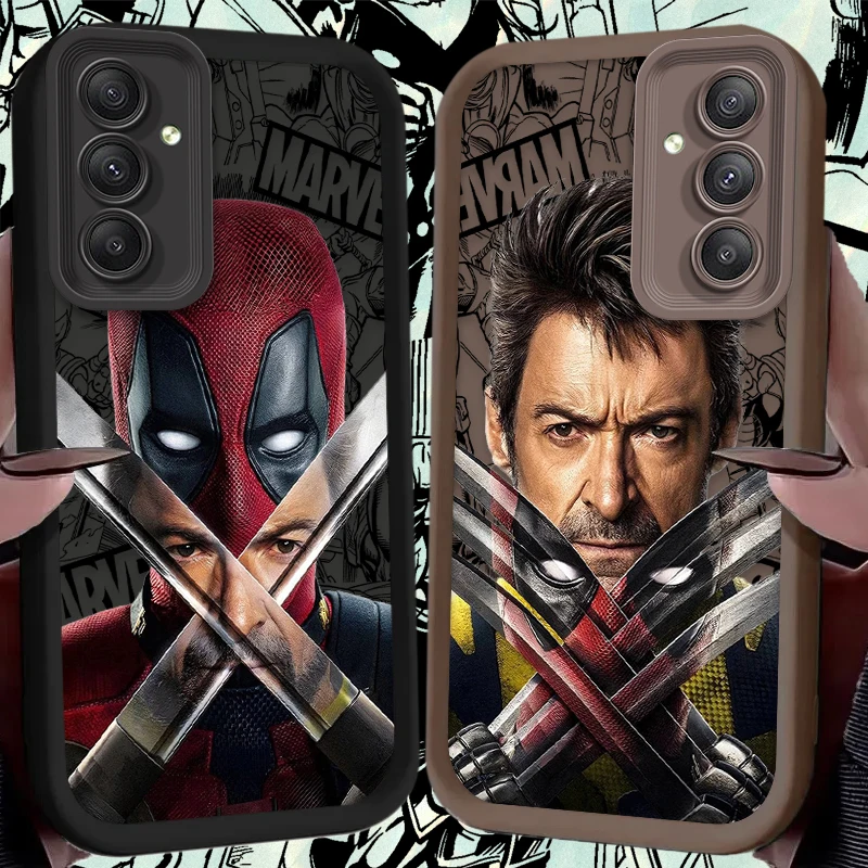 Marvel Deadpool Wolverine Case for Samsung Galaxy A55 A25 A35 A05 A05S A15 5G A24 A13 A23 A12 A22 A32 A52 A52S A71 A72 A51 Cover