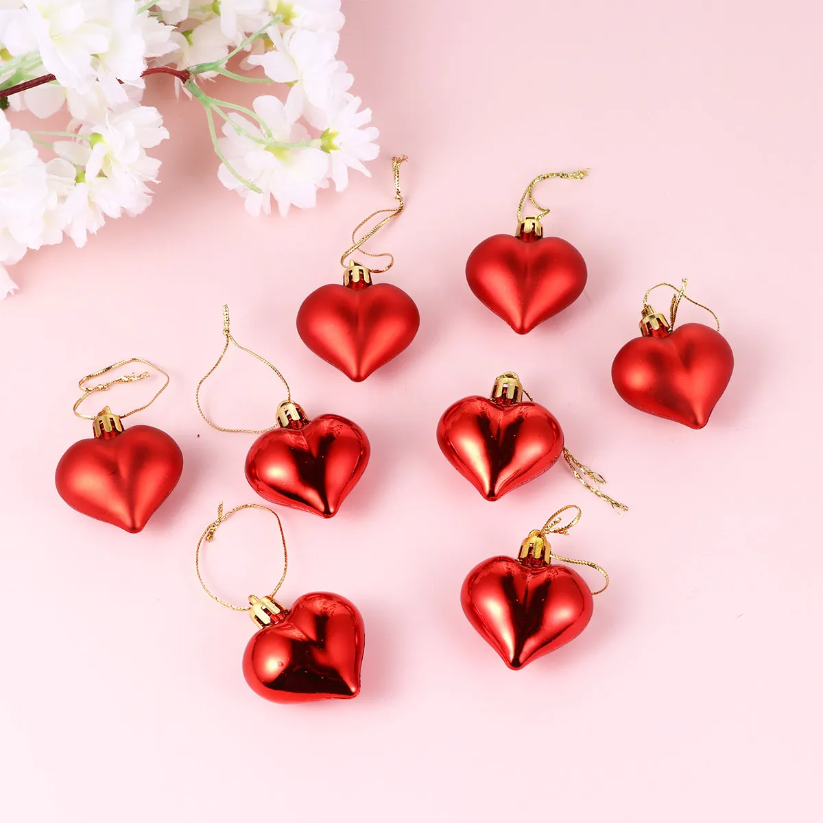 36 Pcs Wedding Decor Red Love Heart Baubles Bridal Shower for Guests Party Adornment - view 4