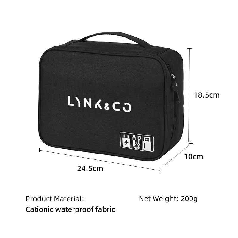 سيارة المحمولة منظم الكابلات مقاوم للماء حقيبة التخزين الرقمية ل LYNK & CO 06 03 05 08 09 01 02 هاتشباك BX11 EX11 صفر LYNK