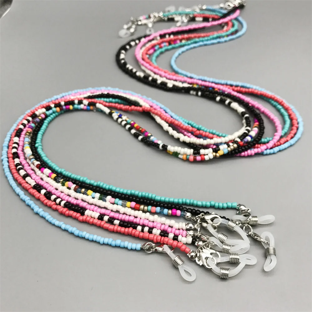 2025 Bohemian Glasses Chains Mask Strap Beaded Women Face Mask Lanyard Anti Slip Women's Neck Chain for Eyeglass Sunglasses