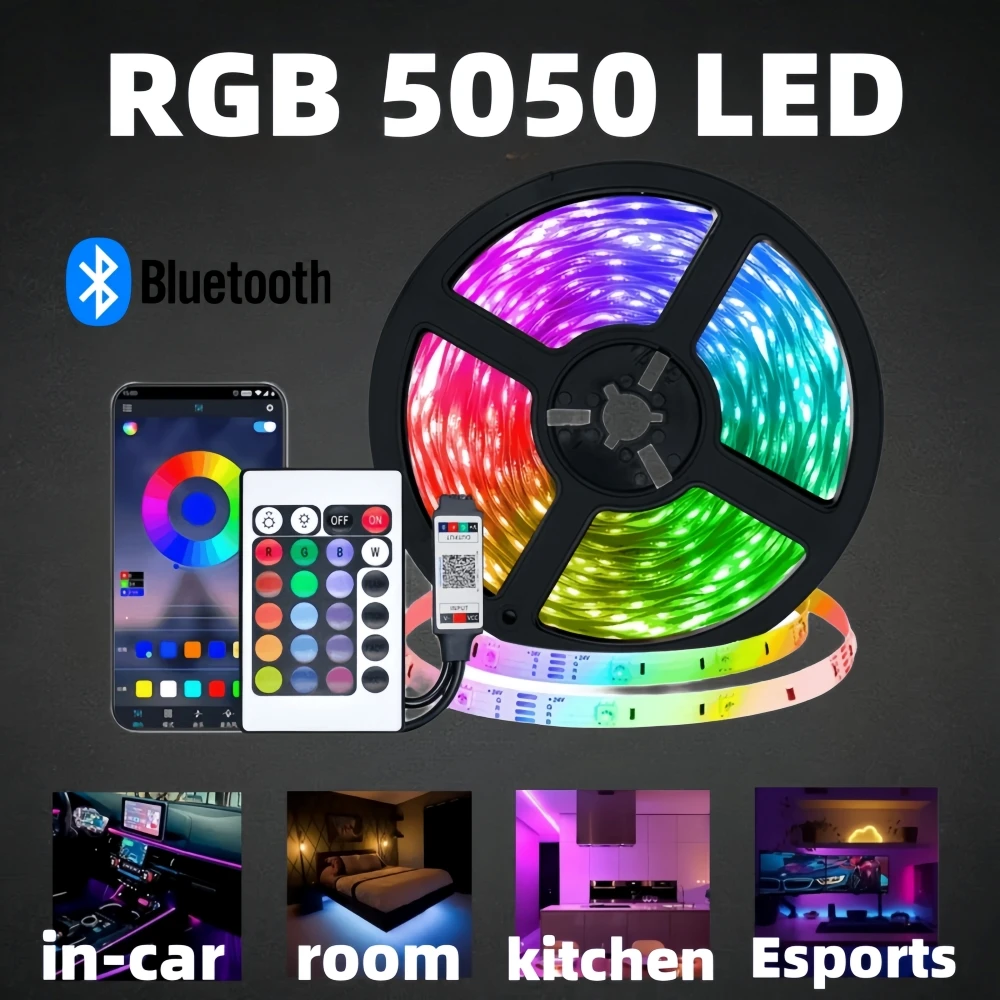 12LED Bluetooth APP kontrolü 1-20M ücretsiz macun hissediyorum 5050 usb\'li şerit LED Romantique dekorasyon yatak odası için LED TV arka ışık