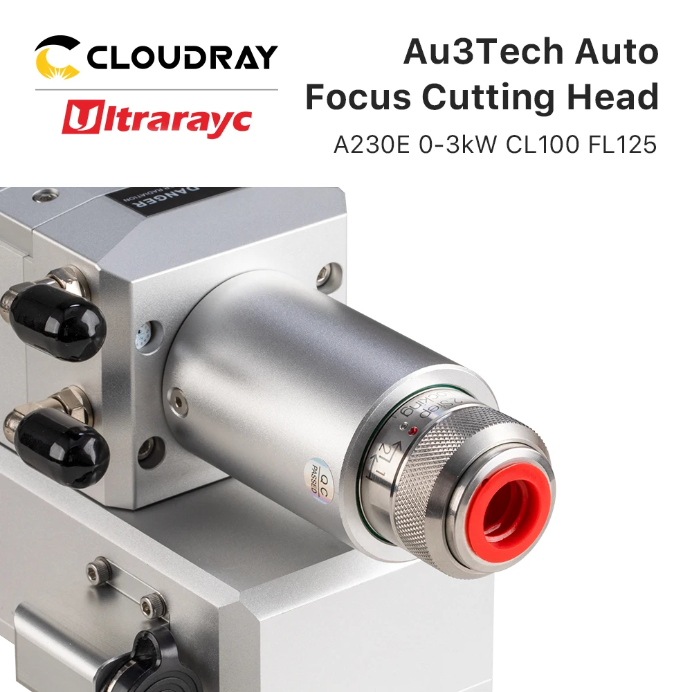 Cloudray AU3TECH A230E Faser Laser Schneiden Kopf mit D30 Objektiv Gruppe Design Max Power 3kW für Metall Schneiden Faser Maschine