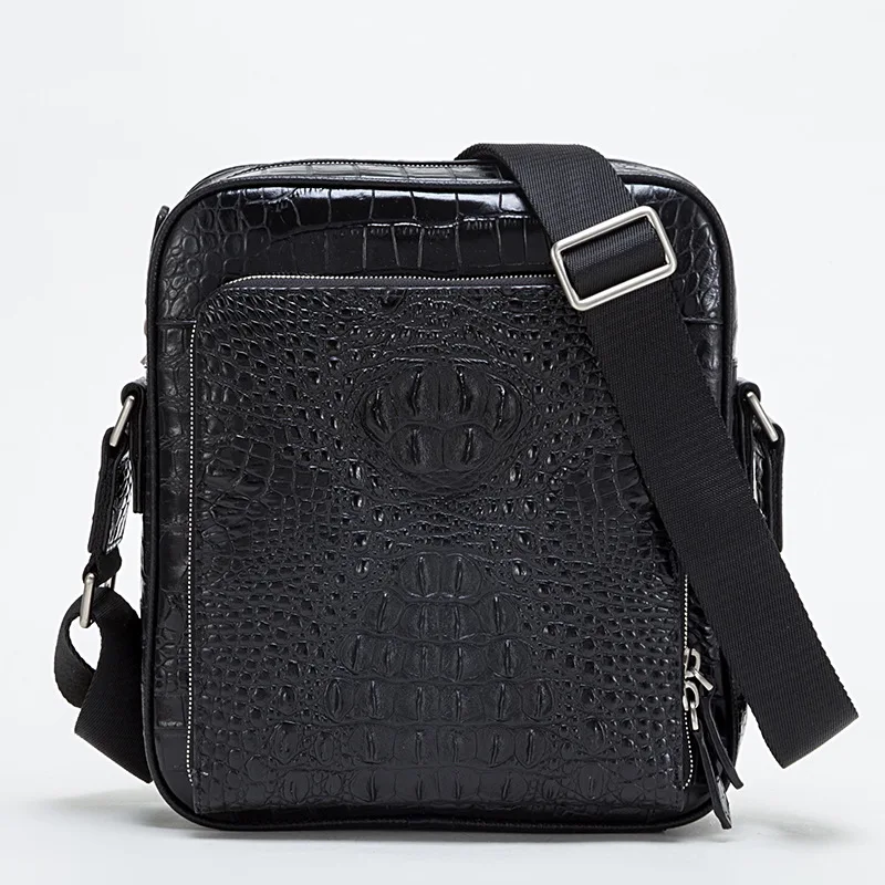 Imagem -04 - Couro Masculino Único Ombro Zíper Mensageiro Bolsa Bolsa Crossbody de Couro Genuíno Pasta de Negócios Lazer Alta Qualidade Nova