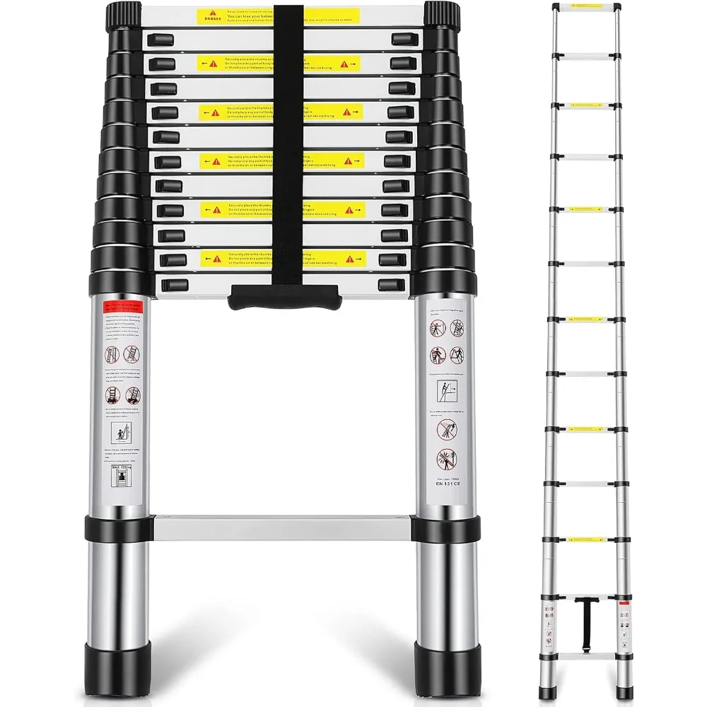 20.3FT Telescoping Ladder, Telescopic Extension Ladder, Aluminum Alloy Folding Ladder Portable Multi-Purpose for Indoor Outdoor