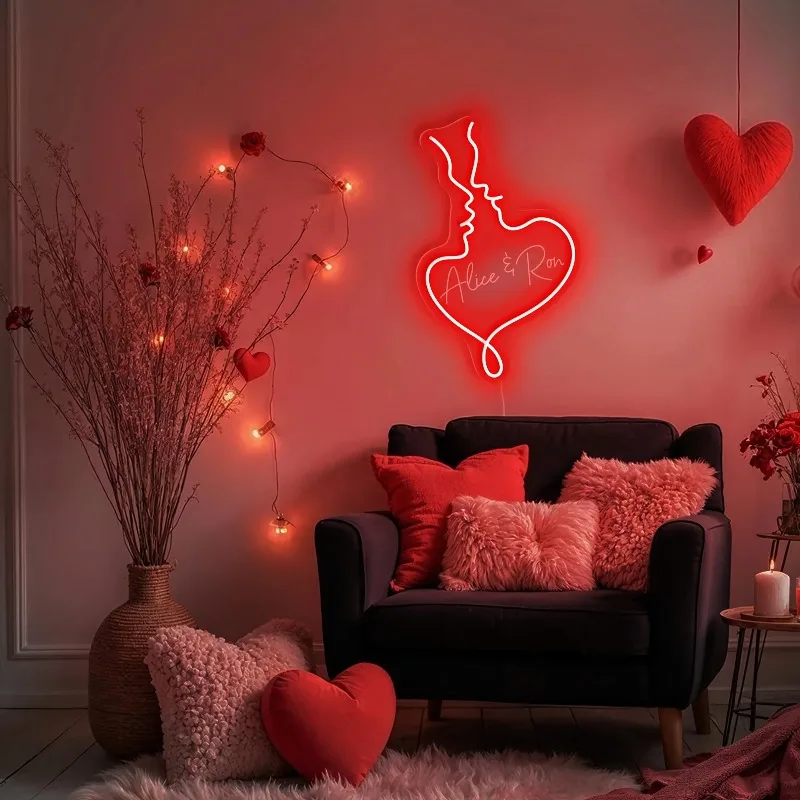 

Неоновая вывеска на заказ для декорации | Светодиодная табличка с именем, подходит для декора стен и спален, питание от USB, управление кнопкой.
