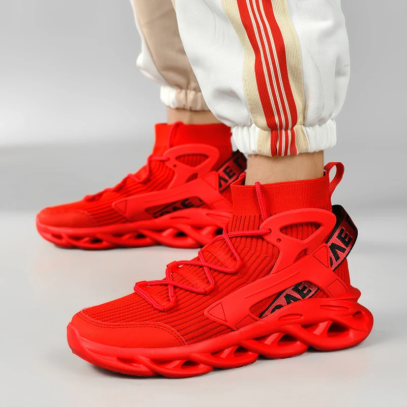 

Новая весенняя универсальная модная повседневная качественная модная амортизирующая легкая спортивная обувь для бега с толстой подошвой для мужчин