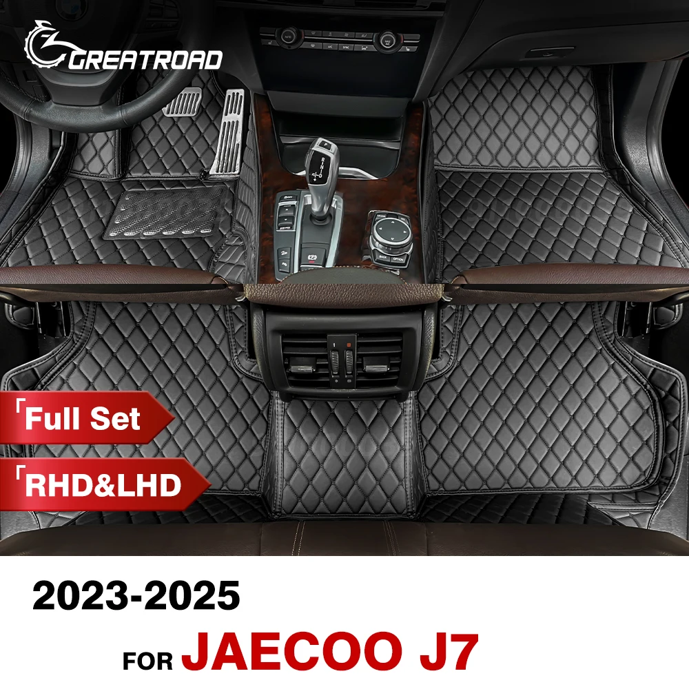 Custom Car Floor Mats For JAECOO J7 2023 2024 2025 Automobile Carpet Cover Interior Details Accessories Protective Pad Parts