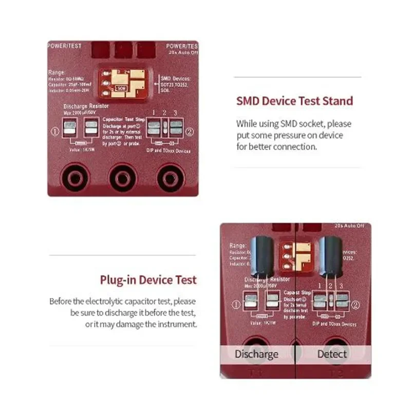Premium DTU1701 Multifunctional Transistor Tester MOSFET Triode LCR Inductance Resistance Capacitance SCR ESR Meter SMD Tester