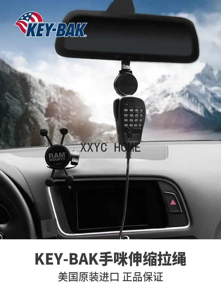 Yaesu hand Mi pull rope automatic return walkie-talkie telescopic rope off-road KEY-BAK US imported keychain