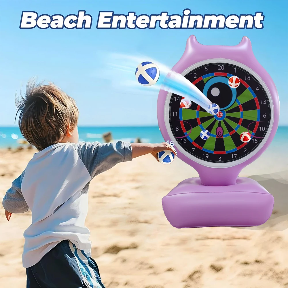 Adult Kids Toss Toy PVC Inflatable Target for Water-Dart Football Penalty Dart Board Sticky Fun