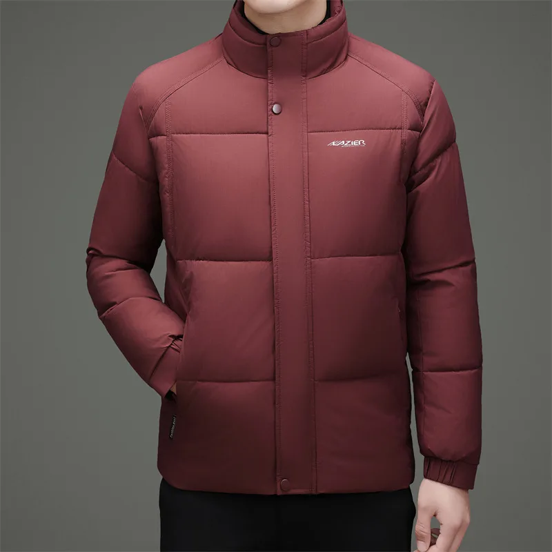 

Men's Original Design Stand Collar Printed Cotton Coat Luxury Brand Winter Thick Fashion Warm Zipper Jacket Business Menswear