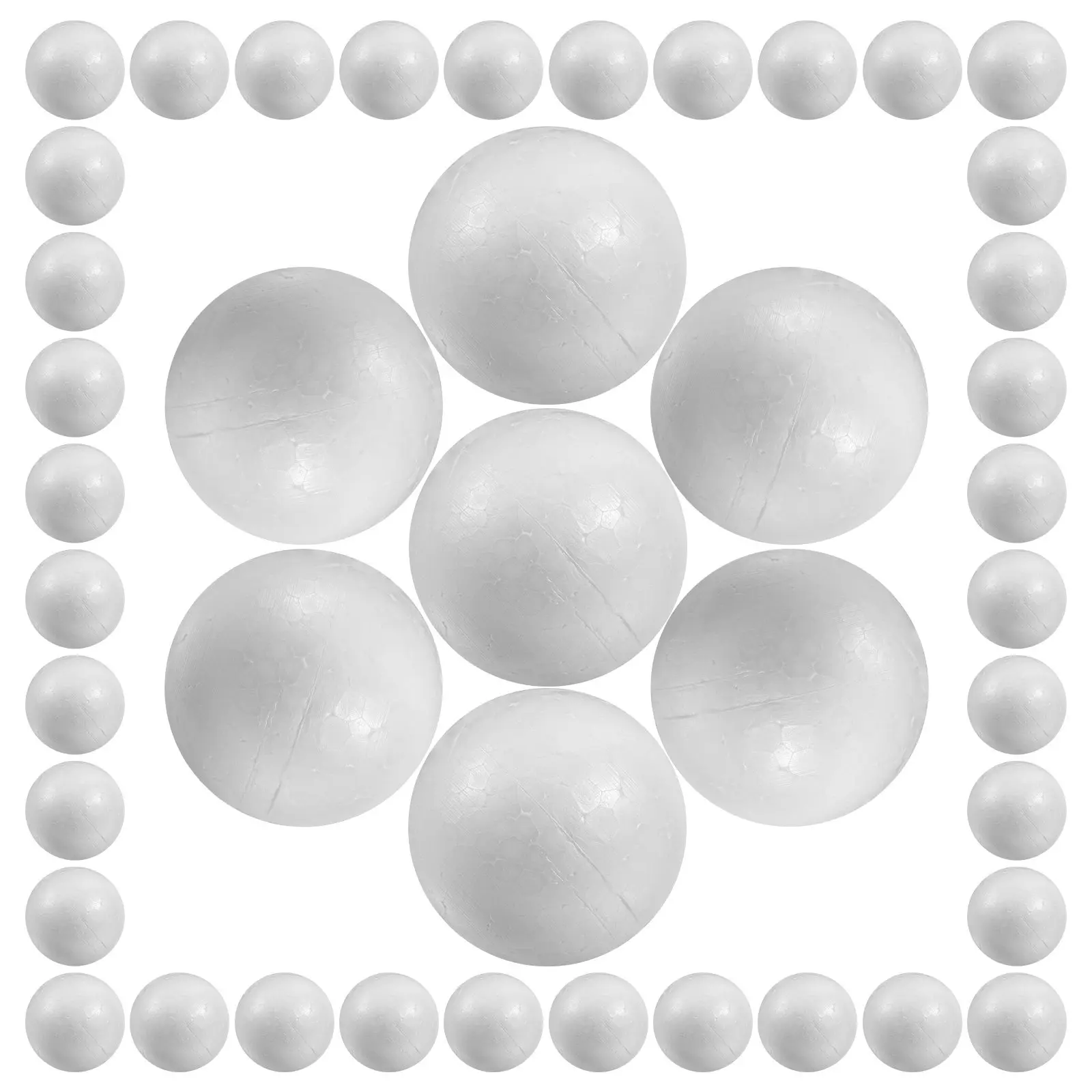 

50Pcs Polystyrene Craft Balls White Solid Wedding Party Decoration DIY Spheres 6Cm Polystyrene Balls Craft Ball