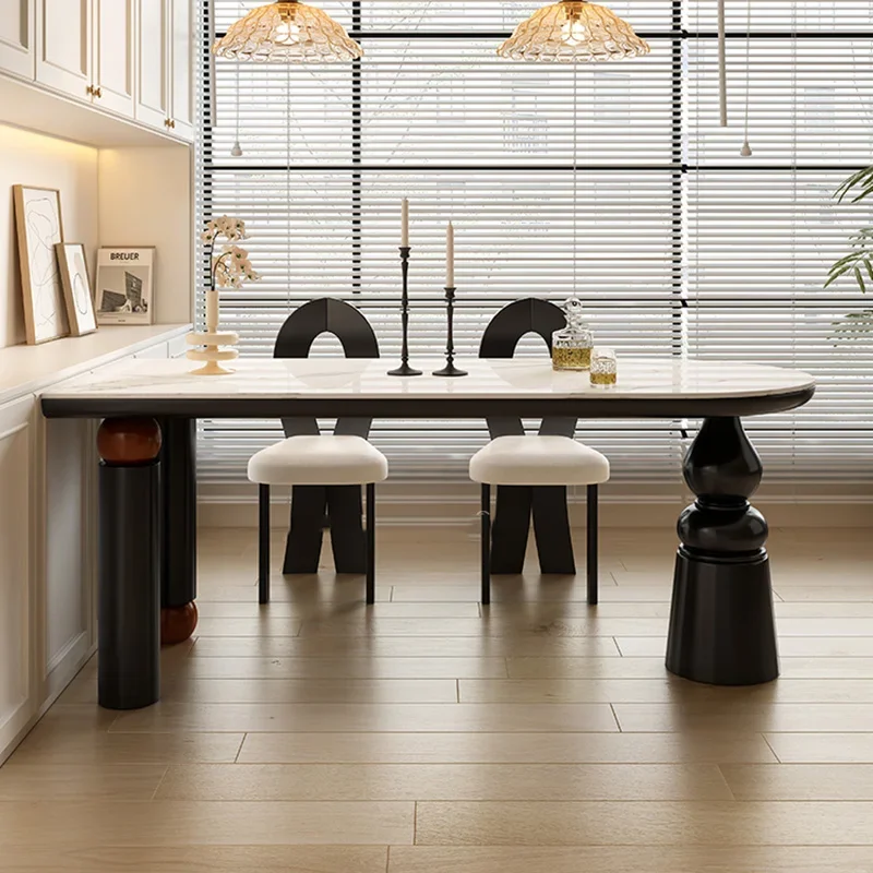 

Экономия места, сидячий роскошный обеденный стол из массива дерева, скандинавские винтажные современные скатерти Juegos De Comedor, кухонная мебель