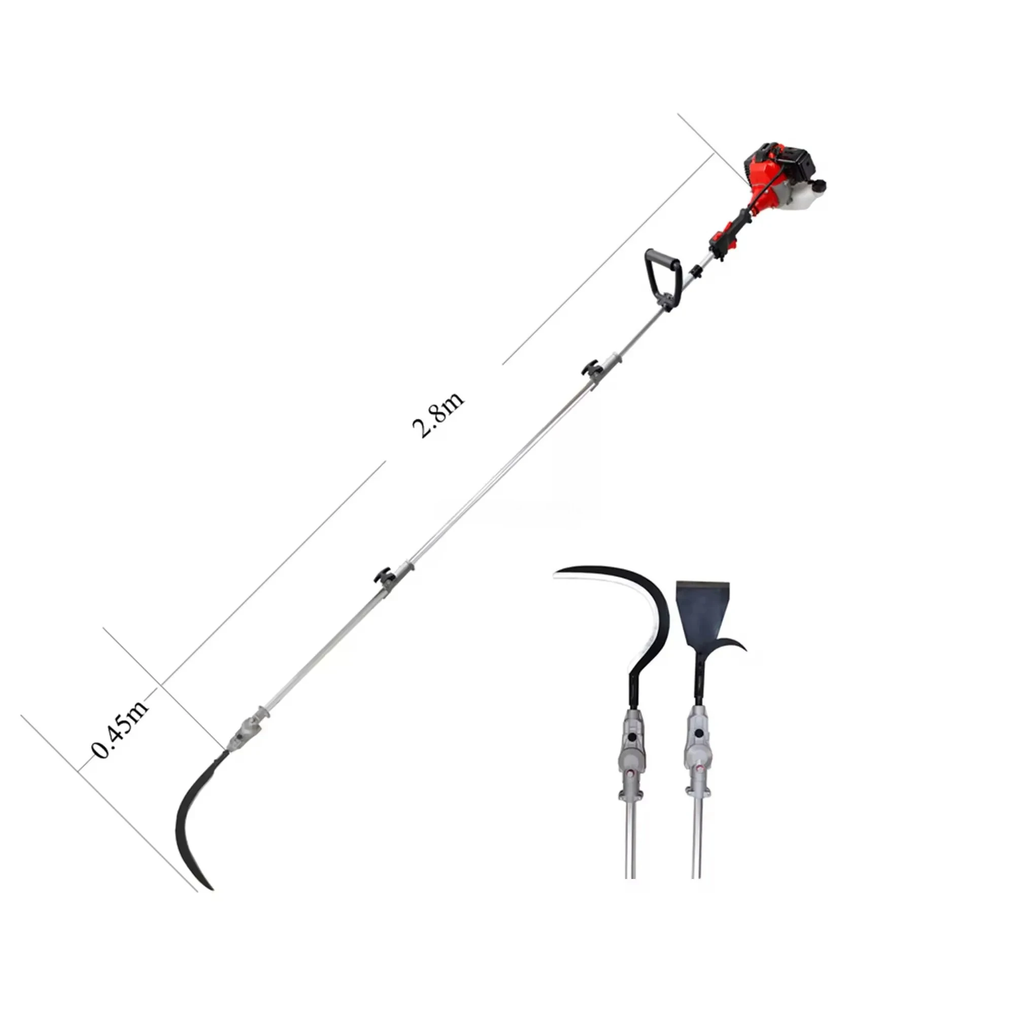 Palm Fruit bunch Cutter 4 Meter 25.4cc 52cc Oil