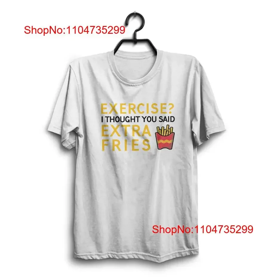 

EXERCISE Mens birthday Funny White T Shirt novelty joke clothing gift tee vintage Washed Top For Everyday Wear streetwear Soft