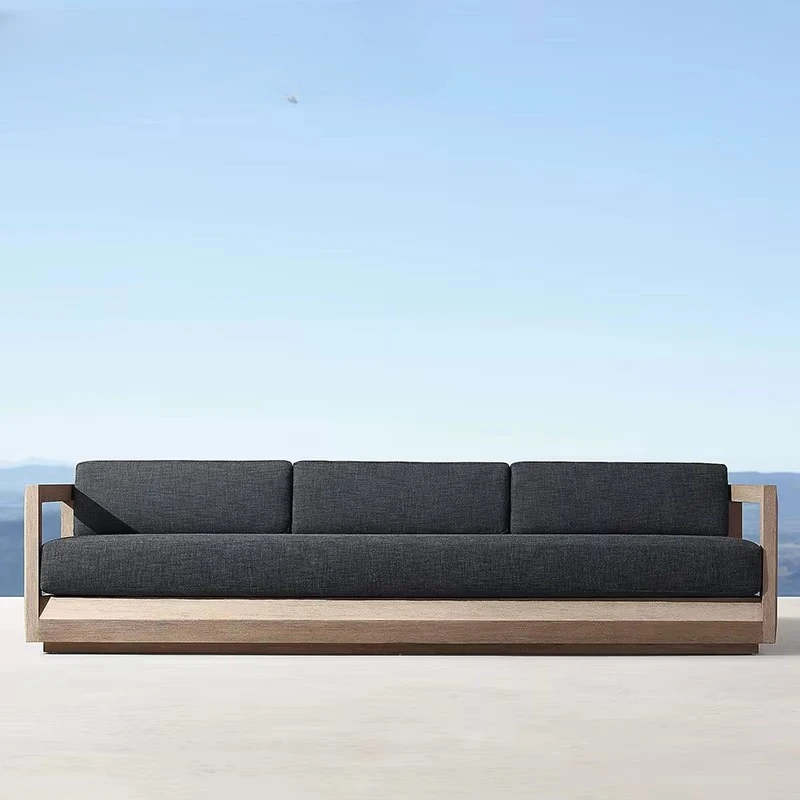 Modern Design Home Outdoor Sitting Sofa Set Hot Sale Teak Wood Furniture