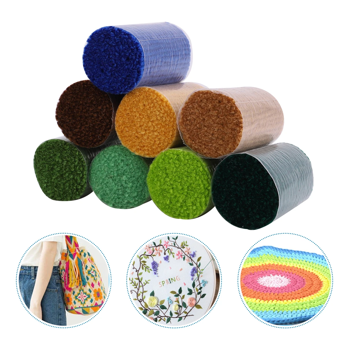 

18 Pcs Cross Stitch Pillow Embroidery Yarn Soft Thick Knitting Blanket Cotton Threads Colorful Crafts Premium Quality