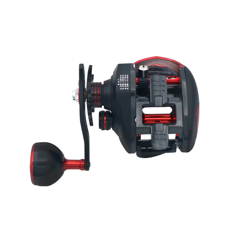 Carbon fiber wide body, sea fishing line wheel LCD counting iron plate slow rocking wheel, meter bridge raft fishing wheel