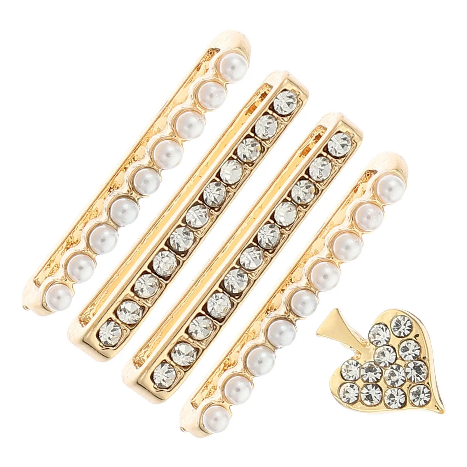 مجموعة واحدة من مجموعة واحدة من أظافر الساعة المزخرفة المصنوعة من خليط معدني لاستبدال حزام الساعة الذكية وإكسسوارات ذهبية خفيفة الوزن للهاتف #4