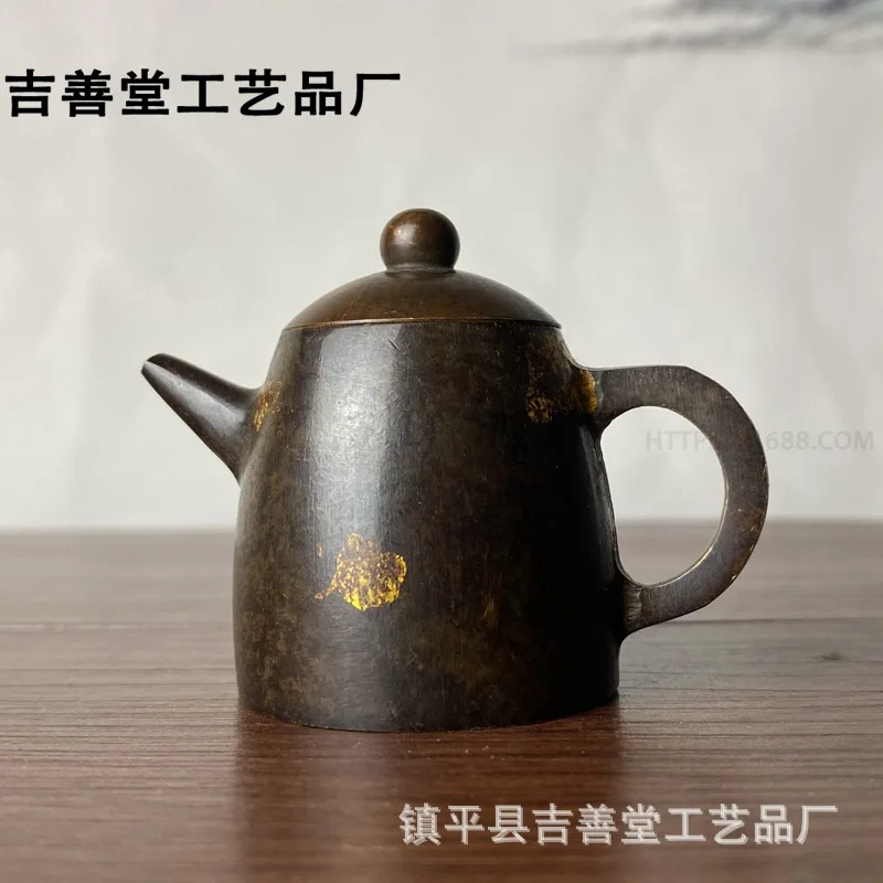 

Antique Style Small Teapot Tibetan Scripture Paper Color Tea Table Ornament Home Tea Table Teapot Decoration Ornament