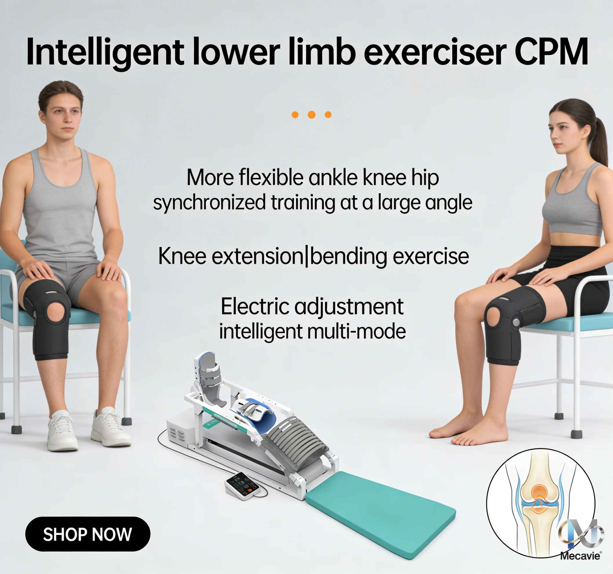 2026 Newest CPM Intelligent Lower Limb Training Device Knee Joint Rehabilitation Equipment for Leg Stiffness Stretching