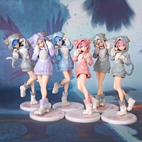 21cm Re:ZERO Starting Life in Another World Ram/Rem Anime Girl Figure Fluffy Pack Ram/Rem/Emilia Action Figure Model Toys Gifts