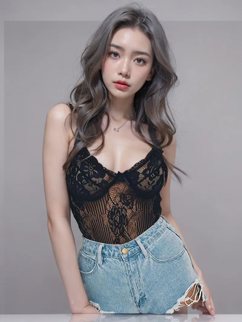 Summer New Women's Shoulder Belt Bow Hollow Lace Jumpsuit Women's Women Rompers Clothing Body Suits Hot Sexy Korean Women LKS7