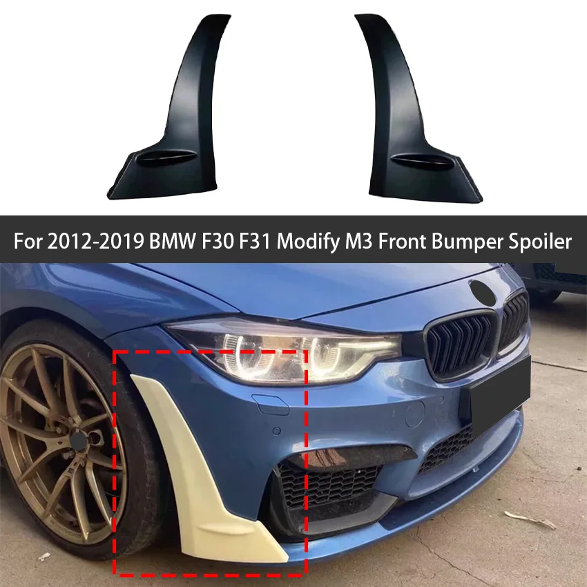For 2012-2019 BMW F30 F31 F80 M3 Modify Rear Aftermanke M3 Front Bumper Lip Spoiler Splitter Diffuser Car Accessories