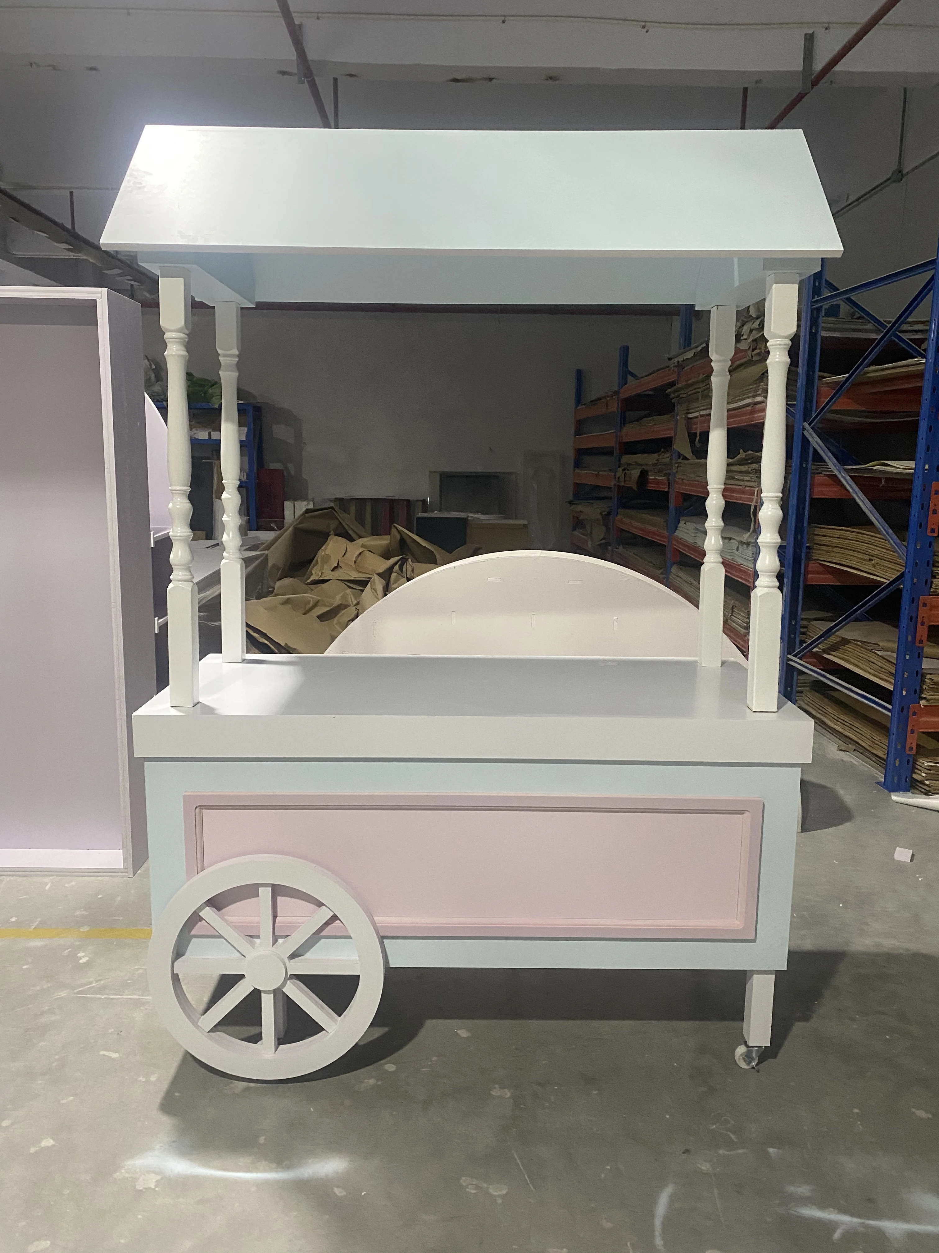2025 New Model Events PVC Baby Shower Pink Candy Cart for Party