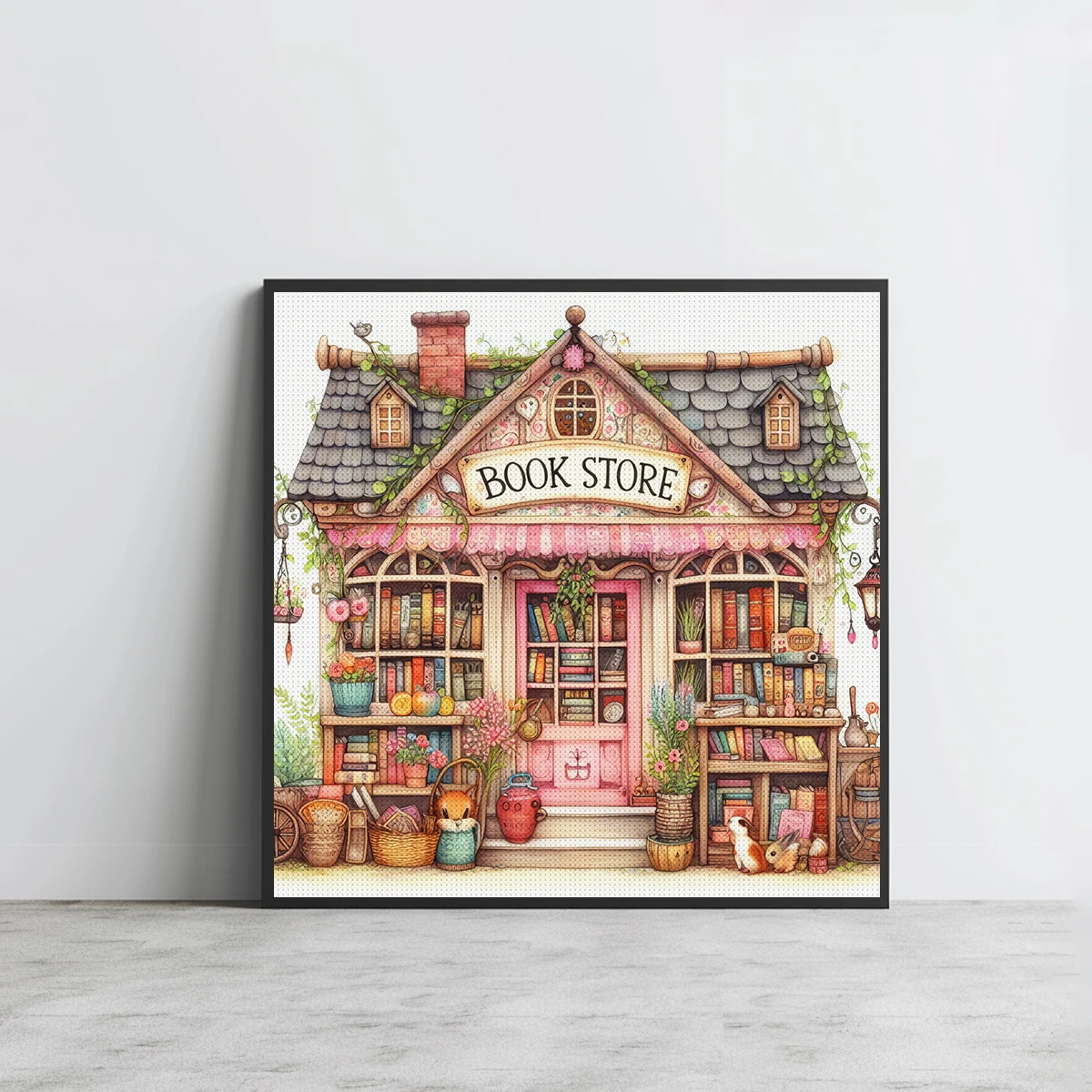 1 Set mit 40x40cm-15,7x15,7-Zoll und 50x50cm-19,7x19,7-Zoll, 11CT/14CT bedrucktem Stoff, Kreuzstich-DIY-Set, große Größe, Geschenkset – Detail 3
