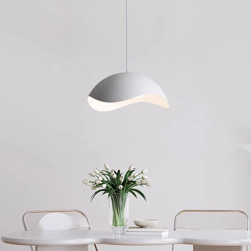 LuxuryLED Pendant Lamp Nordic White Geometric  For Home Living Room Dining Room Cafe Bar Hanging Decoration Wall Pendant Lights