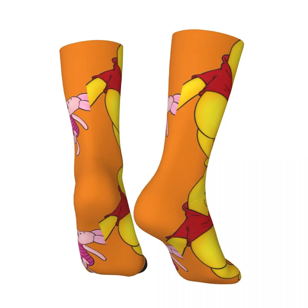 Crazy compression And Piglet Sock for Men Vintage Disney Winnie The Pooh Seamless Pattern Crew Sock Novelty