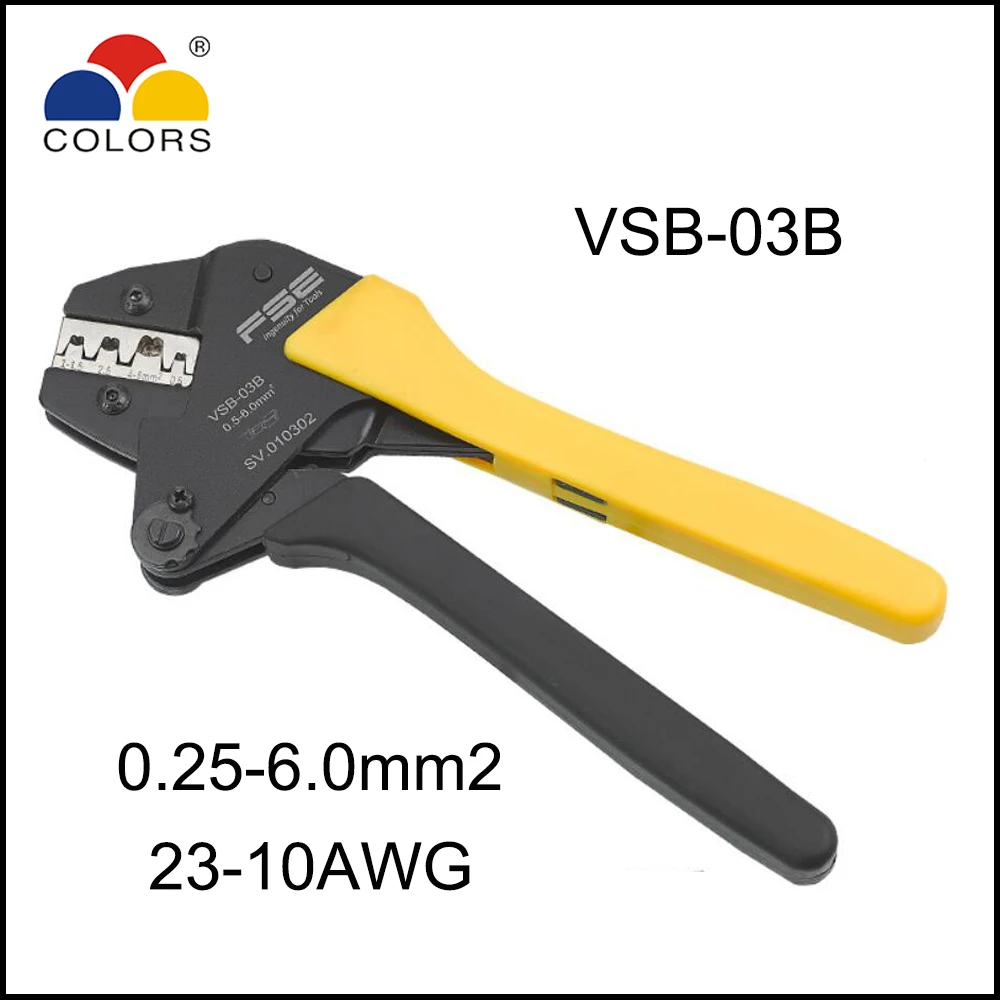 VSB-03B ratchet crimping Tool pliers insulated terminal 23-10AWG 0.25-6.0mm2