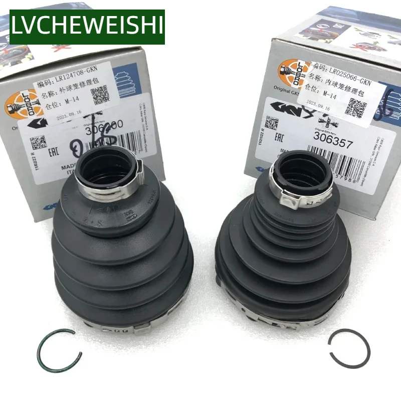 

Front Outer Inner CV Joint Boot Kit for Range Rover Evoque Discovery Sport RH Left Axle Boot GKN 36022 36178 LR025065 LR025066