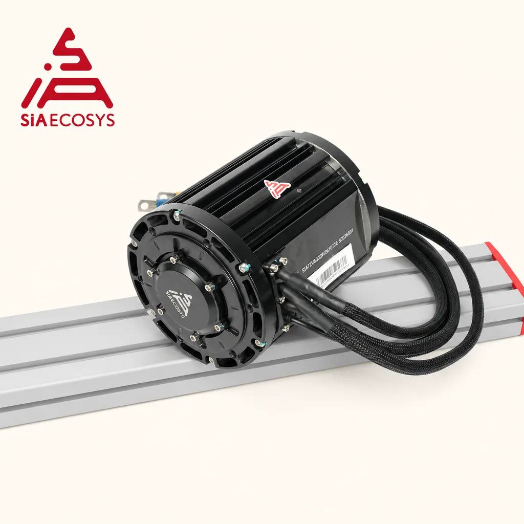 QSMOTOR D138A-100 72V 6000W PMSM Mid Drive Motor With Hall Sensor High Efficiency For Electric Motorcycle Scooter Conversion