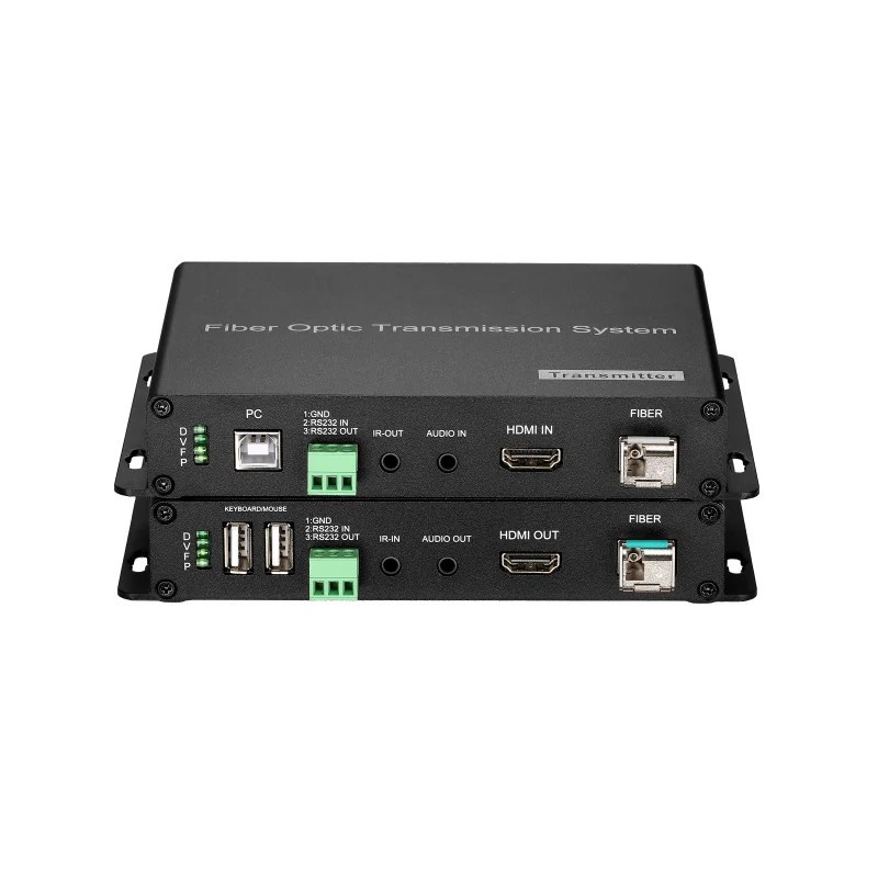 Newest 4K60 HD MI 2.0 Over Fiber Transmitter and Receiver With KVM/o/Data