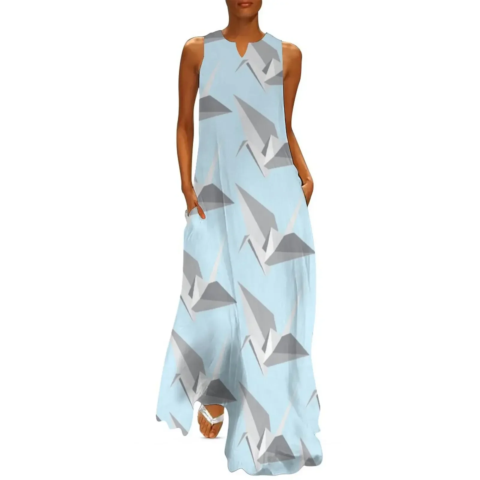 

Origami Paper Crane Long Dress luxury dresses Women's summer dresses women evening dress Dress