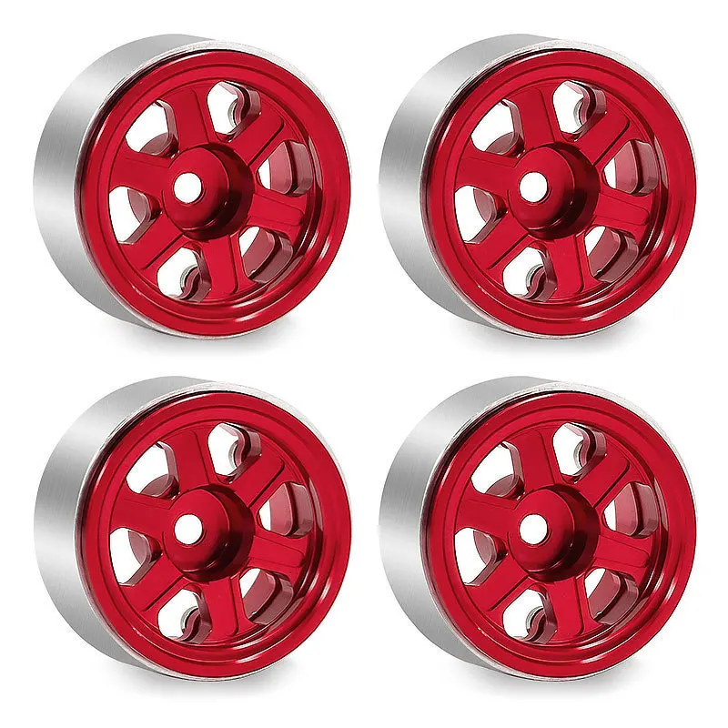 

Aluminum 0.7" Beadlock Wheel 11x21mm for SCX30 Cars 4pcs/set G: Gold S: Silver Bk: Black R: Red