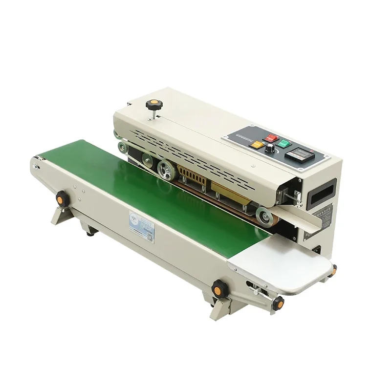 Compact Commercial Mask Automatic Food Aluminum Foil Bag Continuous Sealing Machine Plast FR-880 Fully Automatic Sealing Machine