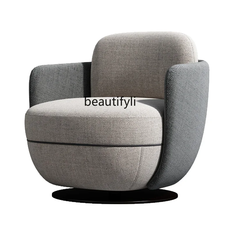 

Italian Minimalist Rotating Leisure Chair Designer Model Lazy Conference Chair Home Balcony Living Room Simple Single Sofa