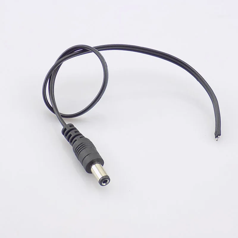 5pcs 5.5x2.1mm 12V DC Male Adaptor Jack Cable connector Power Supply Plug line wire for CCTV Camera Led strip lights lamp H10