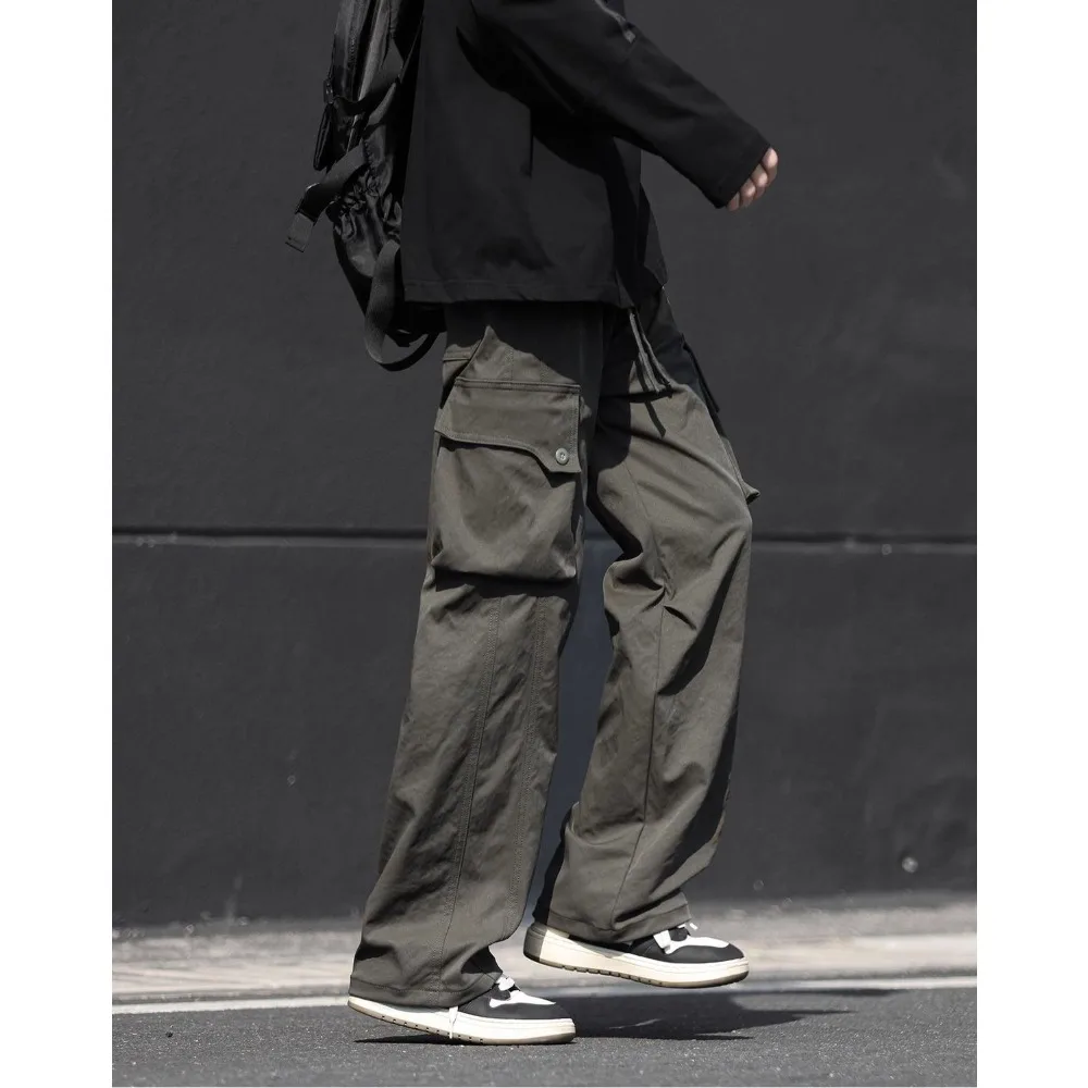 Invisible Open Crotch Outdoor Sex Exoticism Pants Men's Trend Paratrooper Cargo Men Loose Straight Handsome Casual Multi-pocket