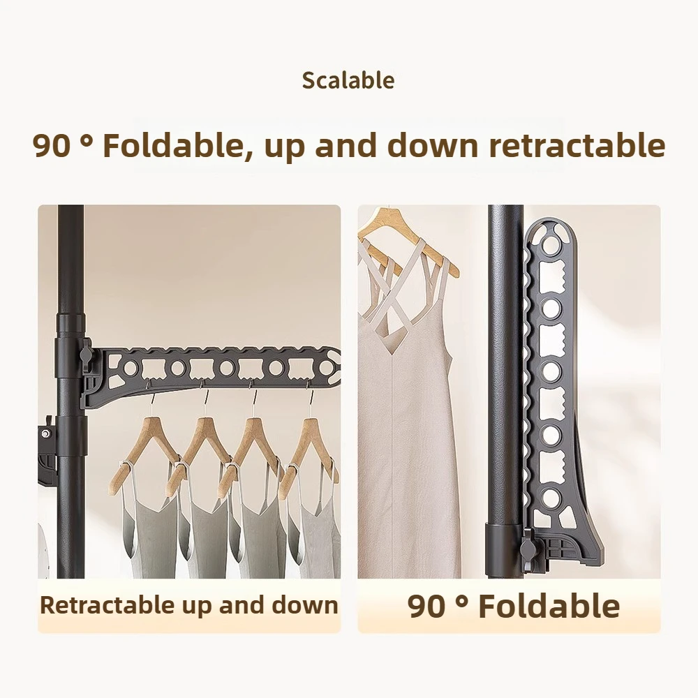 Adjustable Clothes Rack Drying Stand Storage Bedroom Coat Racks